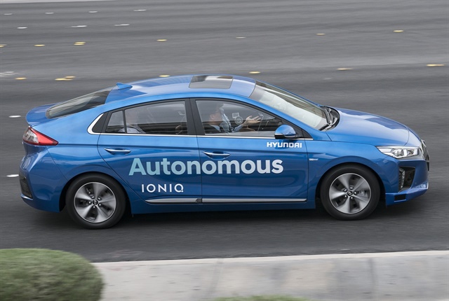Photo of autonomous Ioniq courtesy of Hyundai.